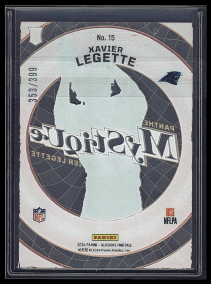 2024 Panini Illusions #15 Xavier Legette Mystique Pink #/399