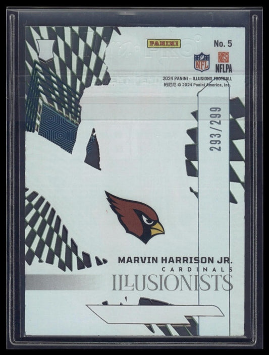 2024 Panini Illusions #5 Marvin Harrison Jr. Illusionists Light Blue #/299