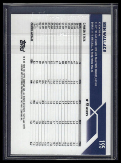 2023-24 Topps Chrome #195 Ben Wallace Green Wave Refractors #/65