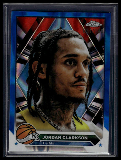 2023-24 Topps Chrome #159 Jordan Clarkson Blue Lava Refractors #/149