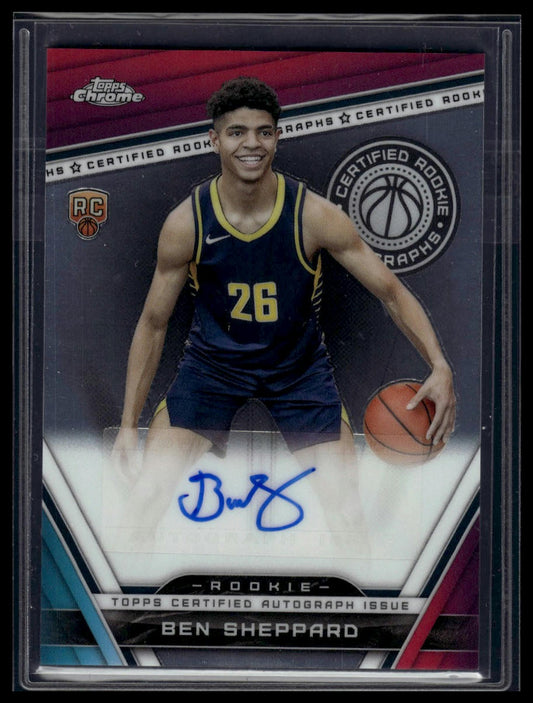 2024 Topps Chrome #CRA-BES Ben Sheppard Certified Rookie Autographs Refractors