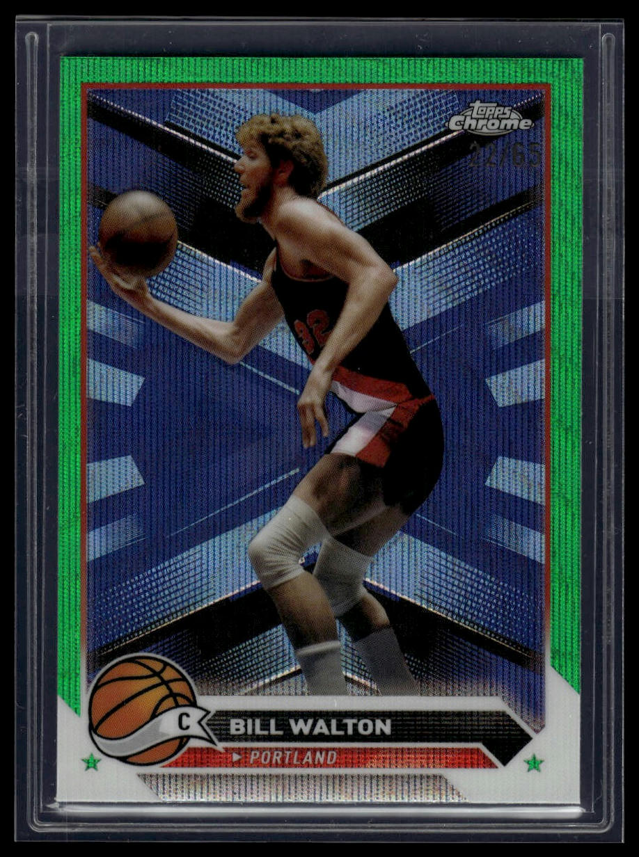 2023-24 Topps Chrome #94 Bill Walton Green Wave Refractors #/65