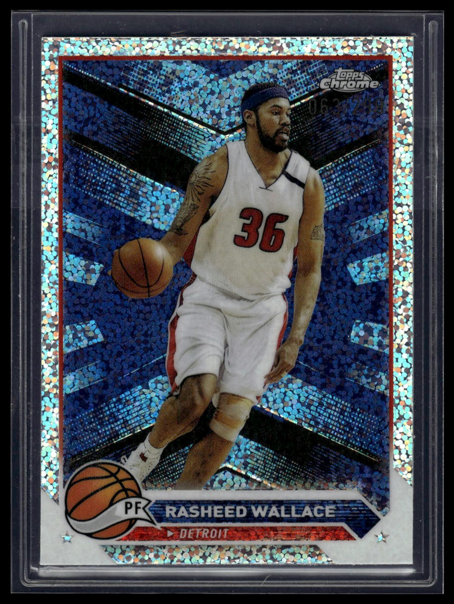 2023-24 Topps Chrome #19 Rasheed Wallace Speckle Refractors #/299