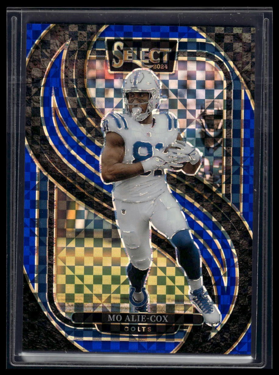 2024 Panini Select #184 Mo Alie-Cox Blue Prizm #/175