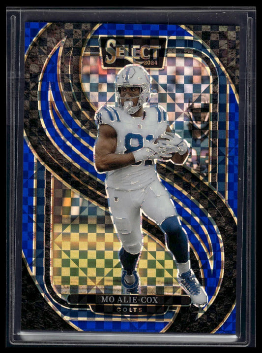 2024 Panini Select #184 Mo Alie-Cox Blue Prizm #/175