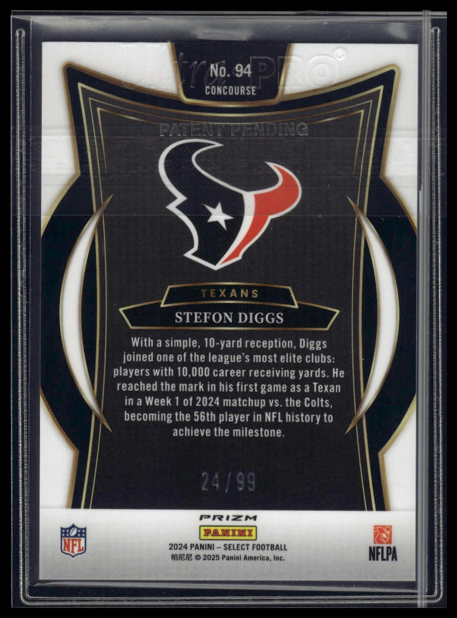 2024 Panini Select #94 Stefon Diggs Red Prizm #/99