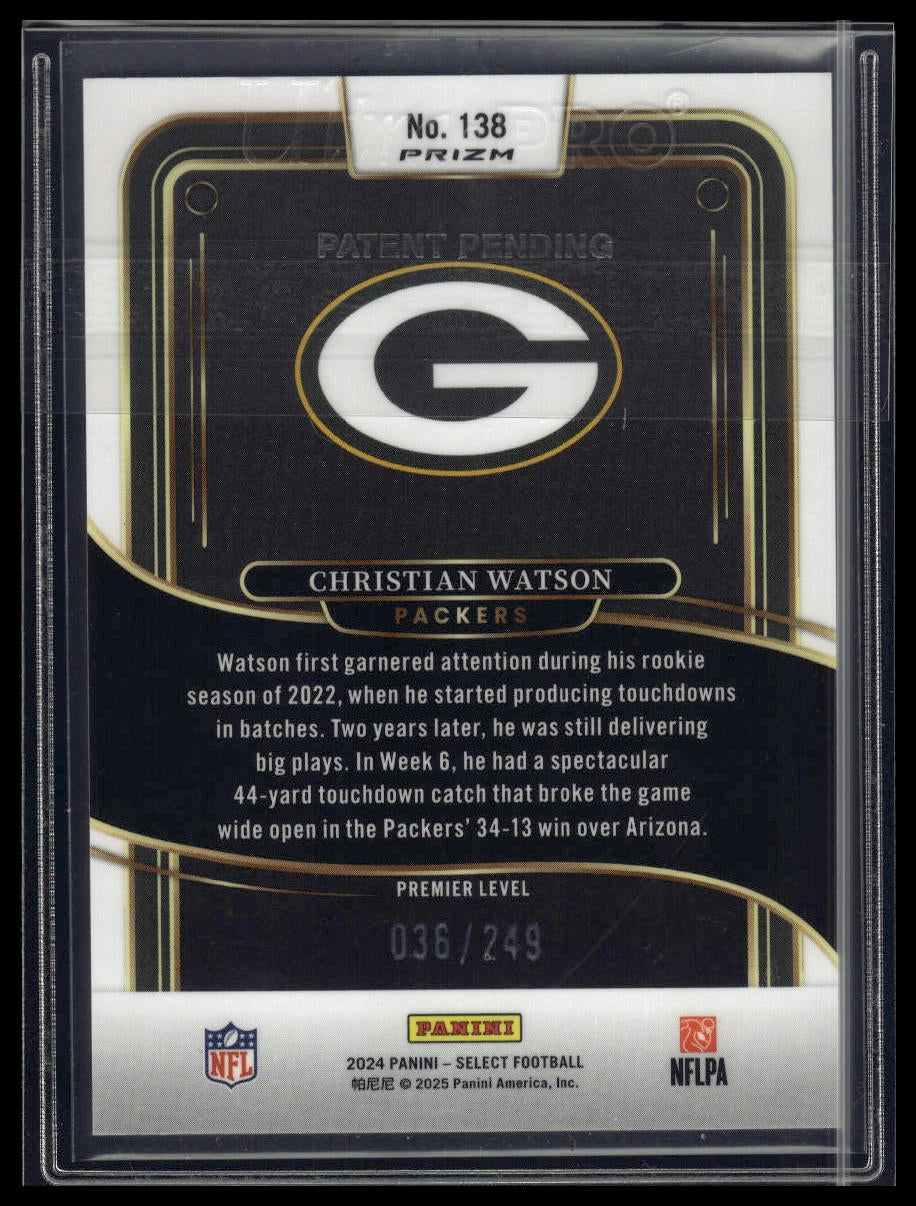 2024 Panini Select #138 Christian Watson Tri-Color Prizm #/249