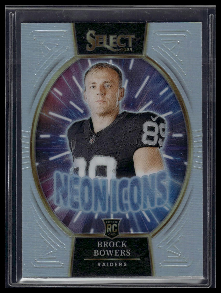 2024 Panini Select #16 Brock Bowers Neon Icons Prizm