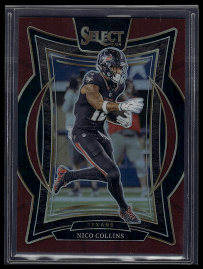 2024 Panini Select #86 Nico Collins Maroon Prizm #/149