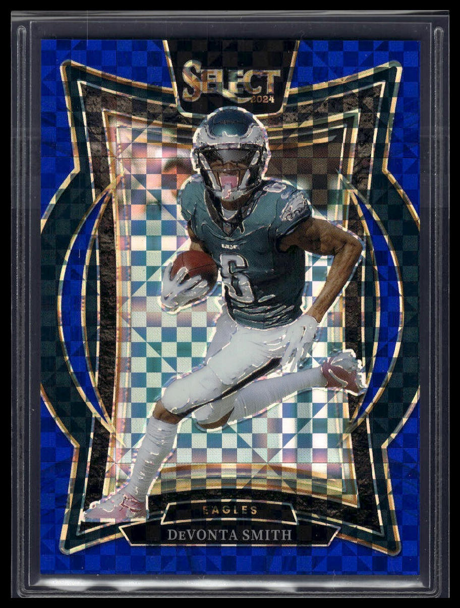2024 Panini Select #51 DeVonta Smith Blue Prizm #/249