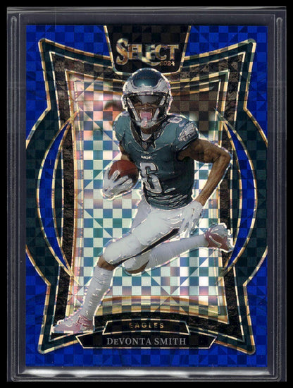 2024 Panini Select #51 DeVonta Smith Blue Prizm #/249
