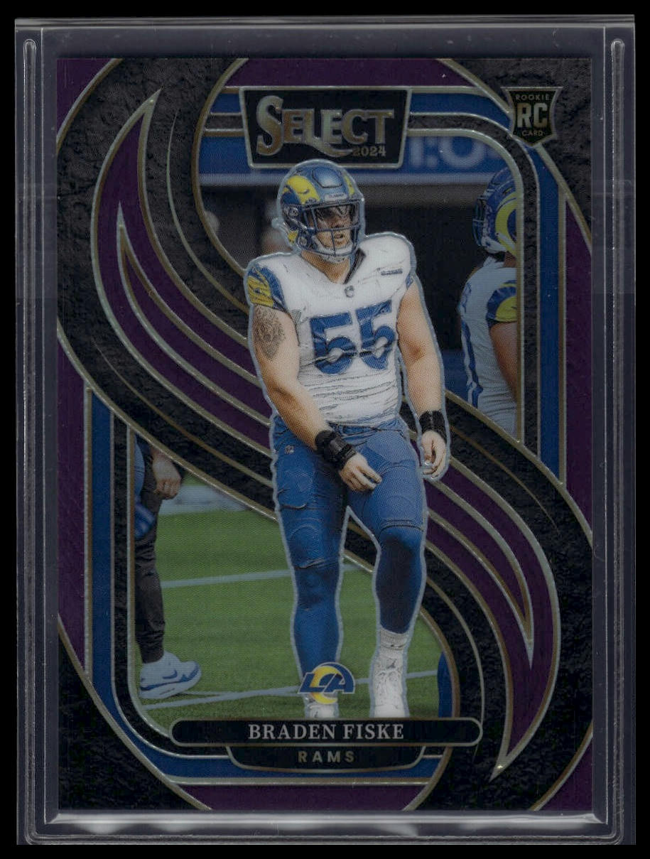 2024 Panini Select #171 Braden Fiske Purple Prizm #/75