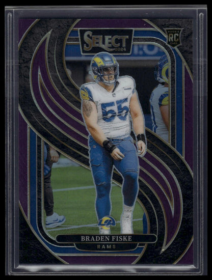 2024 Panini Select #171 Braden Fiske Purple Prizm #/75