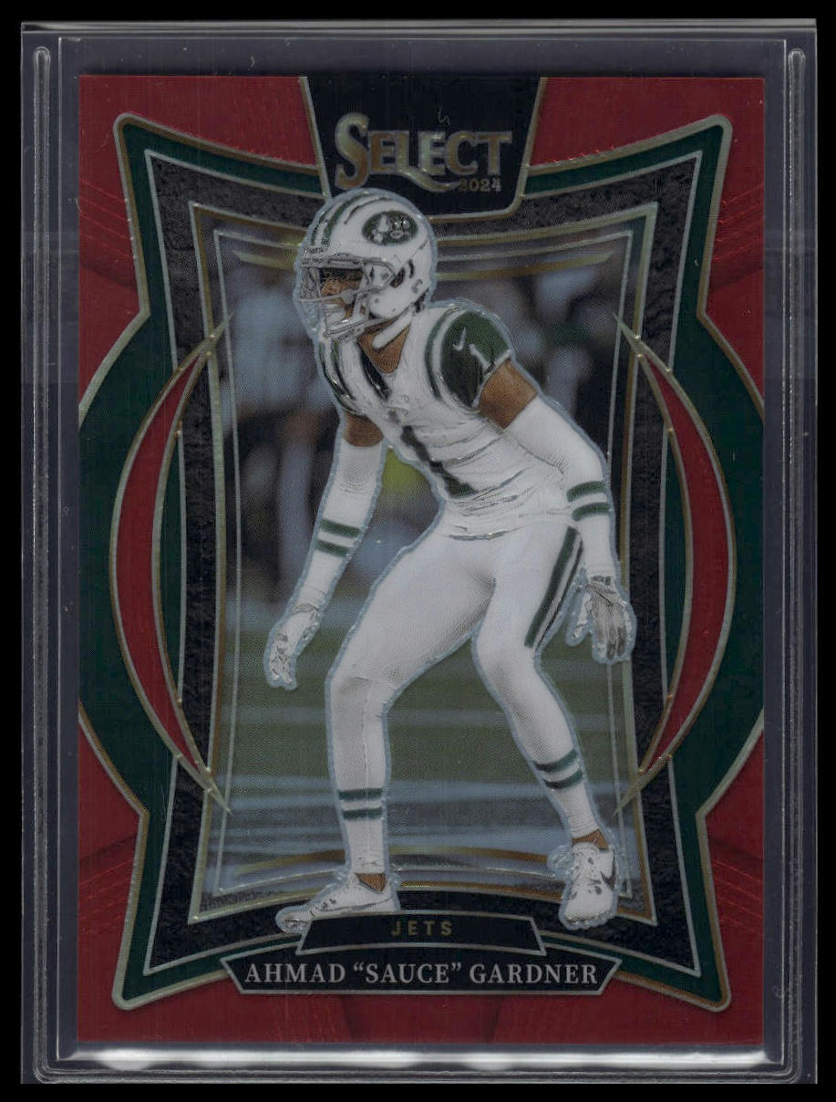 2024 Panini Select #93 Ahmad "Sauce" Gardner Red Prizm #/99