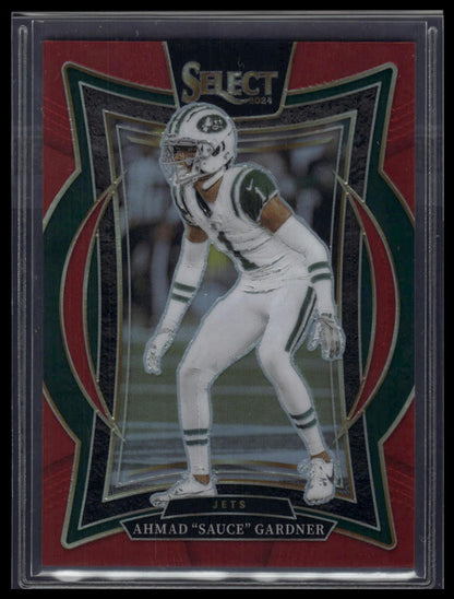 2024 Panini Select #93 Ahmad "Sauce" Gardner Red Prizm #/99