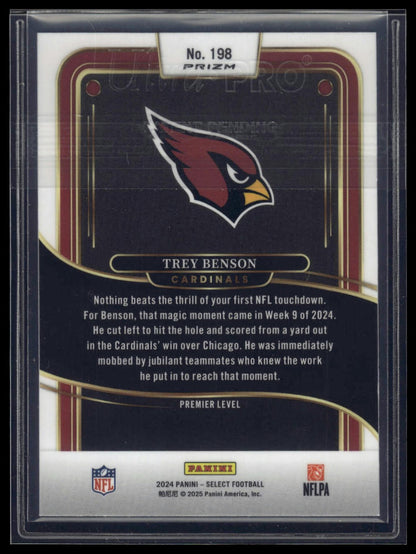 2024 Panini Select #198 Trey Benson Disco Prizm