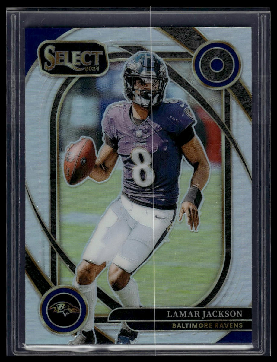 2024 Panini Select #227 Lamar Jackson Silver Prizm Die Cut