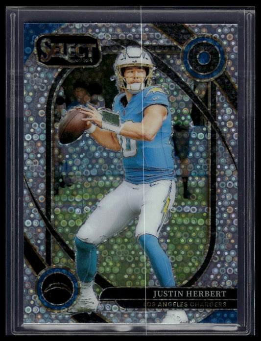 2024 Panini Select #232 Justin Herbert Disco Prizm