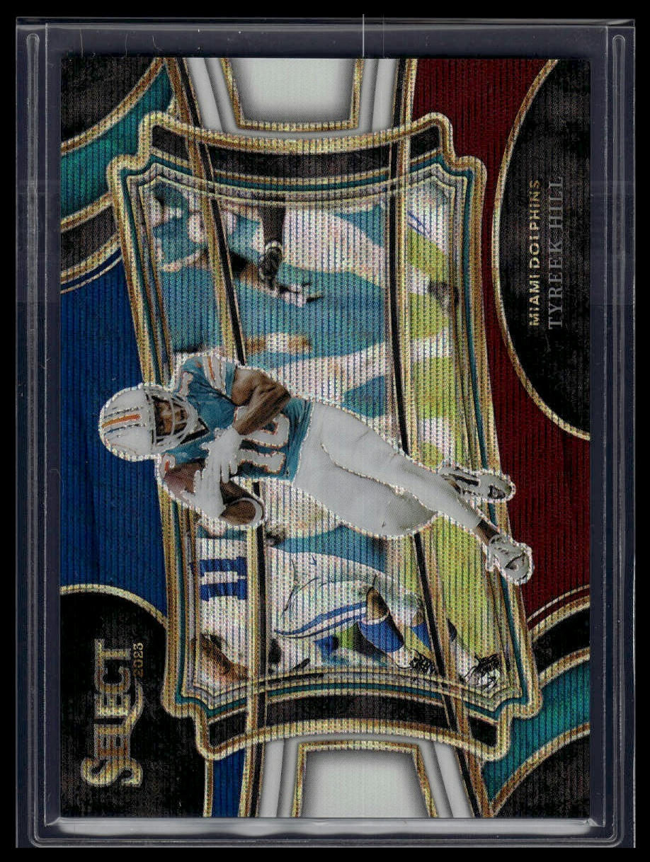 2023 Panini Select #358 Tyreek Hill Tri-Color Prizms #/75