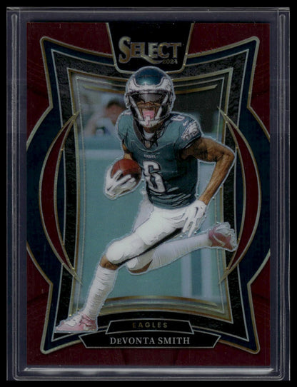 2024 Panini Select #51 DeVonta Smith Maroon Prizm #/149