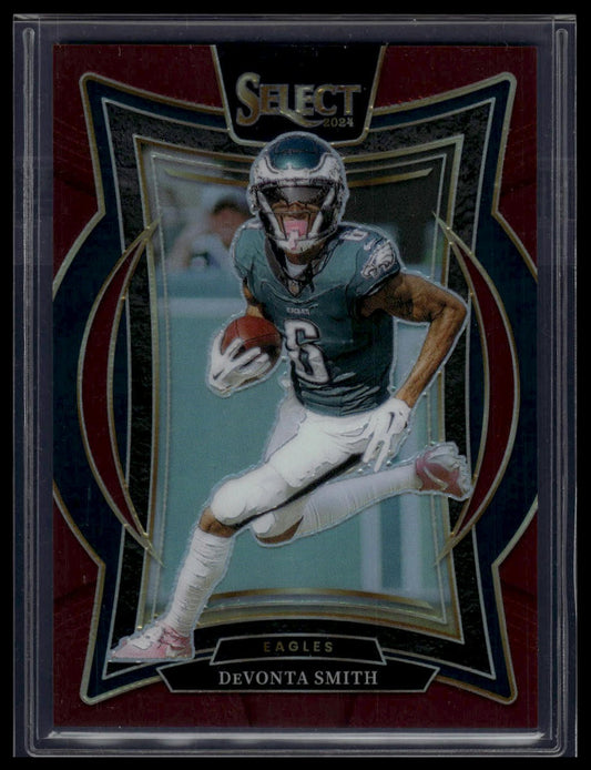 2024 Panini Select #51 DeVonta Smith Maroon Prizm #/149