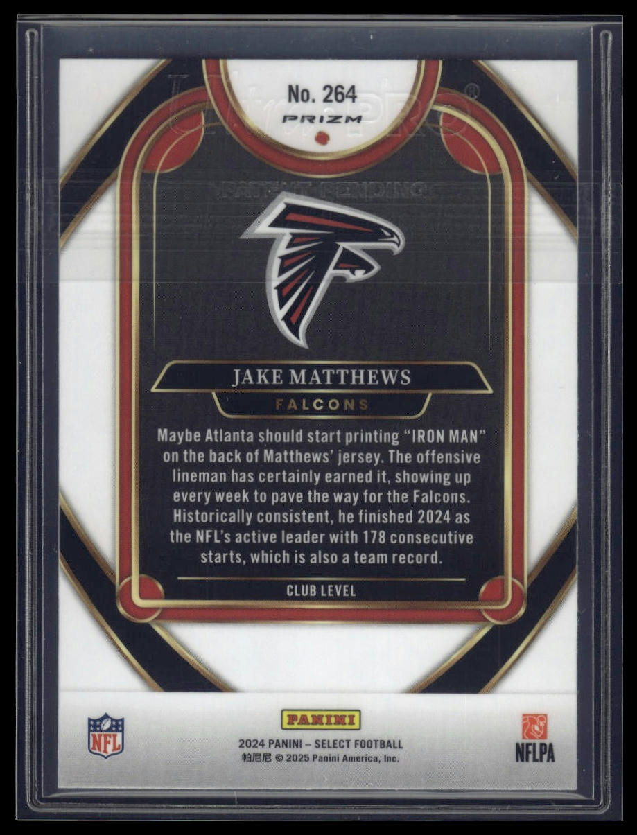 2024 Panini Select #264 Jake Matthews Disco Prizm