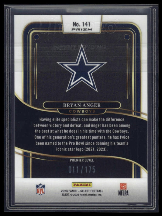 2024 Panini Select #141 Bryan Anger Blue Prizm #/175