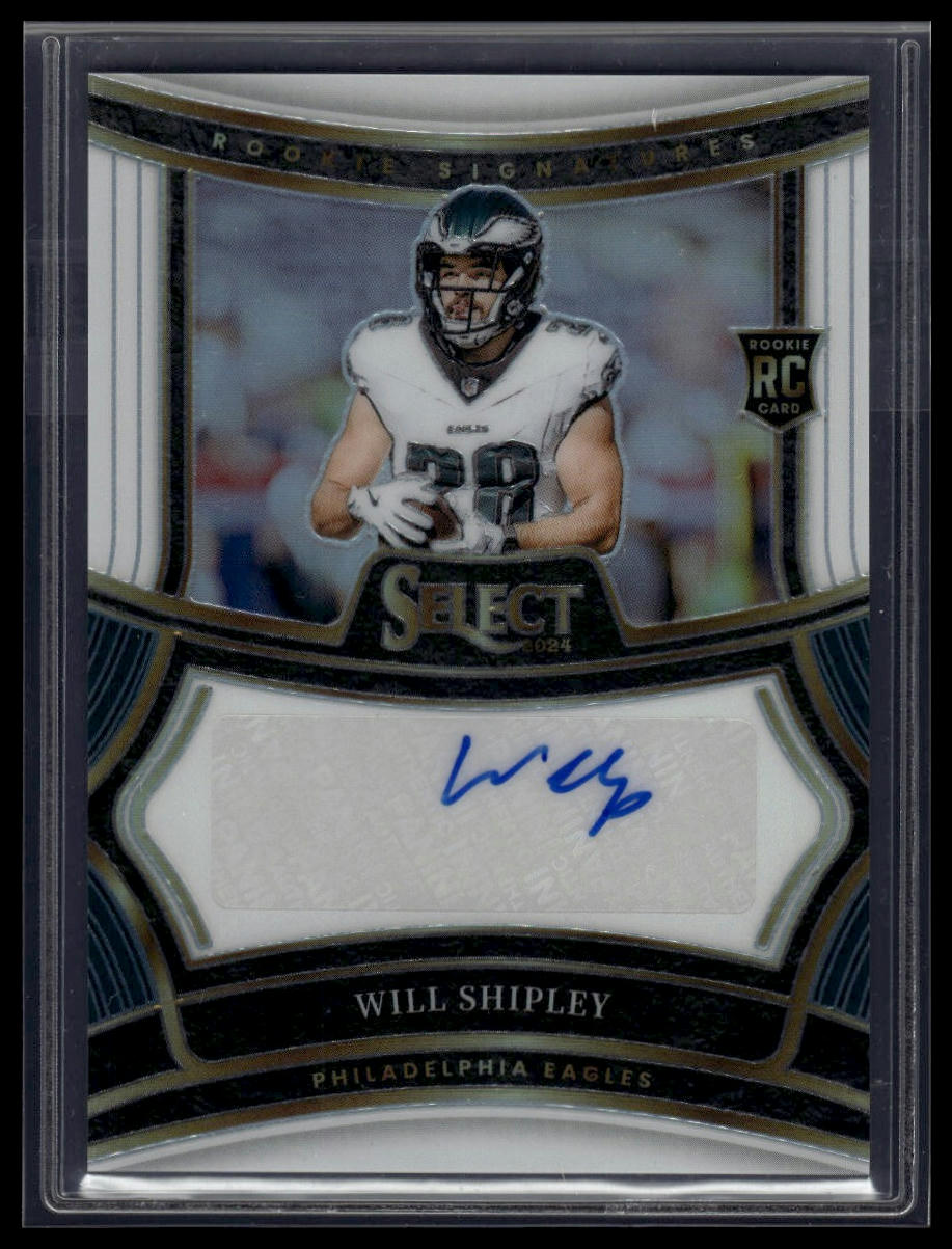 2024 Panini Select #RSP-WSY Will Shipley Rookie Signatures White Prizm #/35