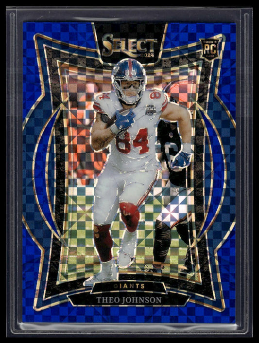 2024 Panini Select #96 Theo Johnson Blue Prizm #/249
