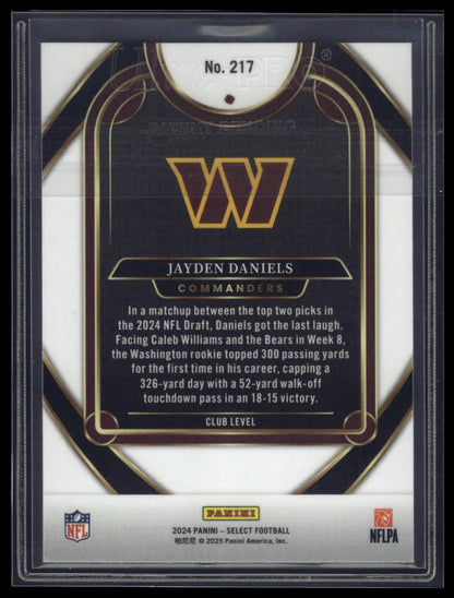 2024 Panini Select #217 Jayden Daniels