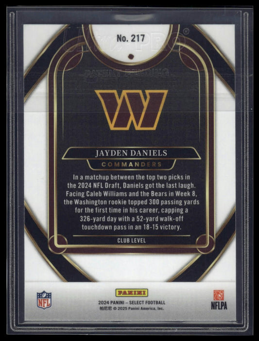 2024 Panini Select #217 Jayden Daniels