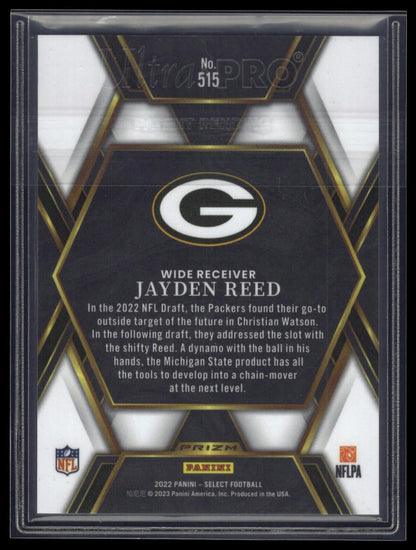 2022 Panini Select #515 Jayden Reed XRC Silver Prizm