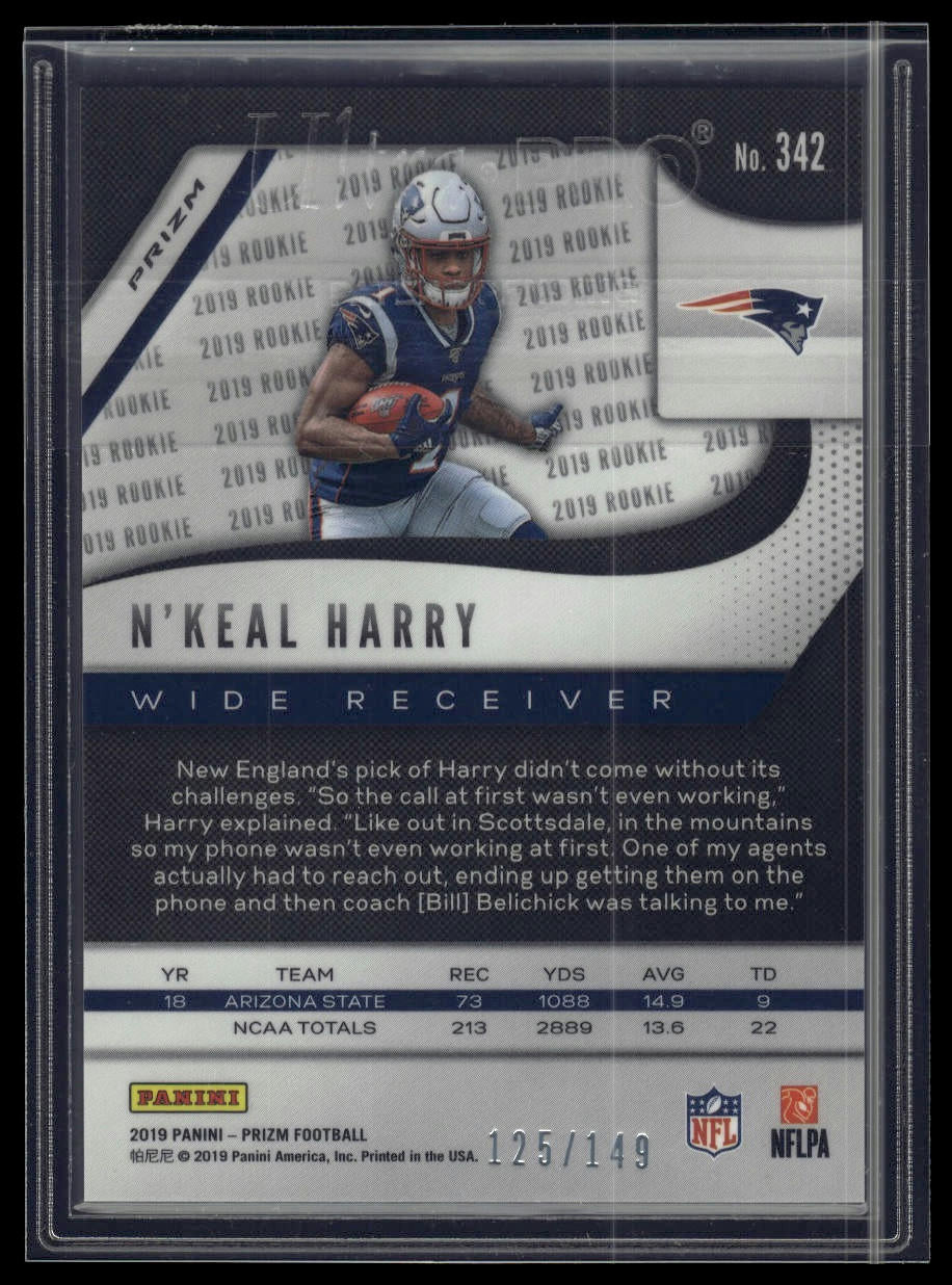 2019 Panini Prizm #342 N'Keal Harry Red Wave #/149