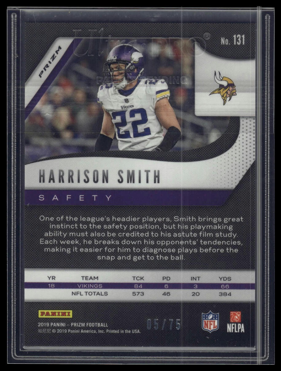 2019 Panini Prizm #131 Harrison Smith Green Scope #/75