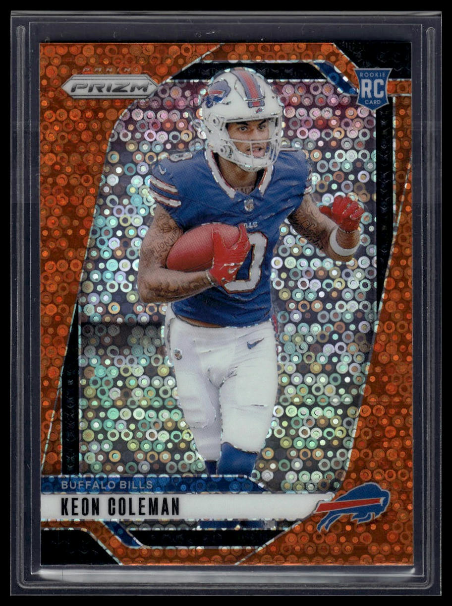 2024 Panini Prizm #362 Keon Coleman Orange Disco Prizm