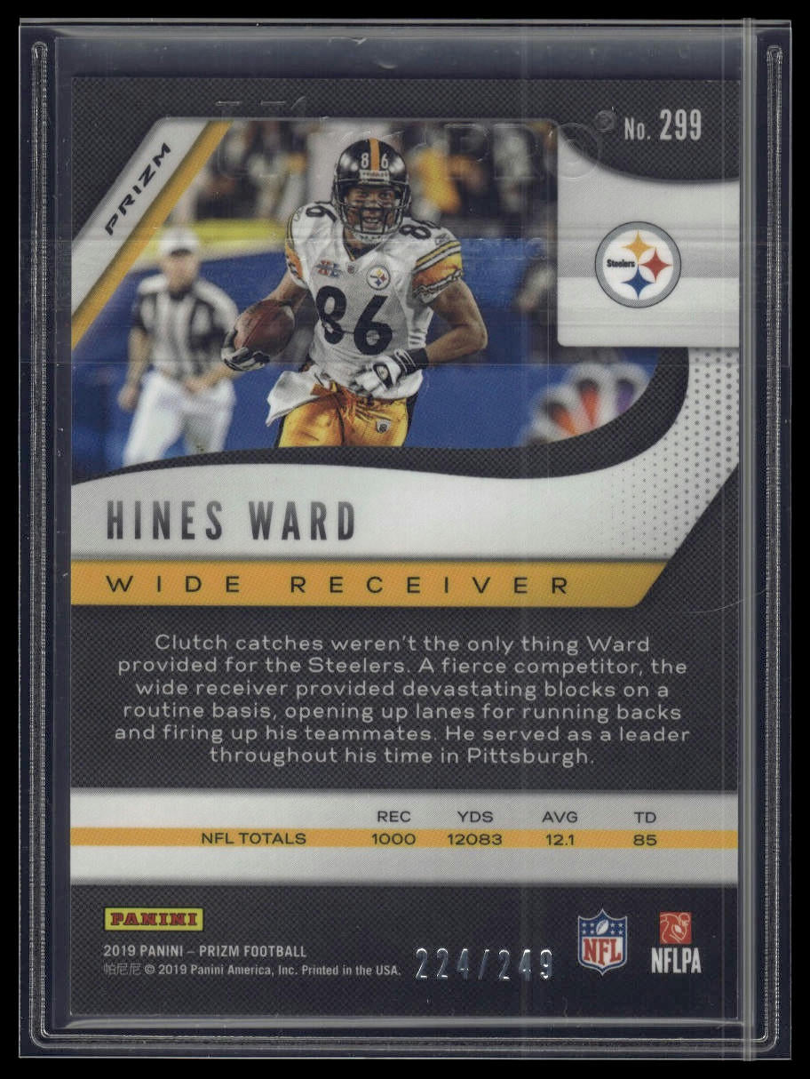 2019 Panini Prizm #299 Hines Ward Orange #/249