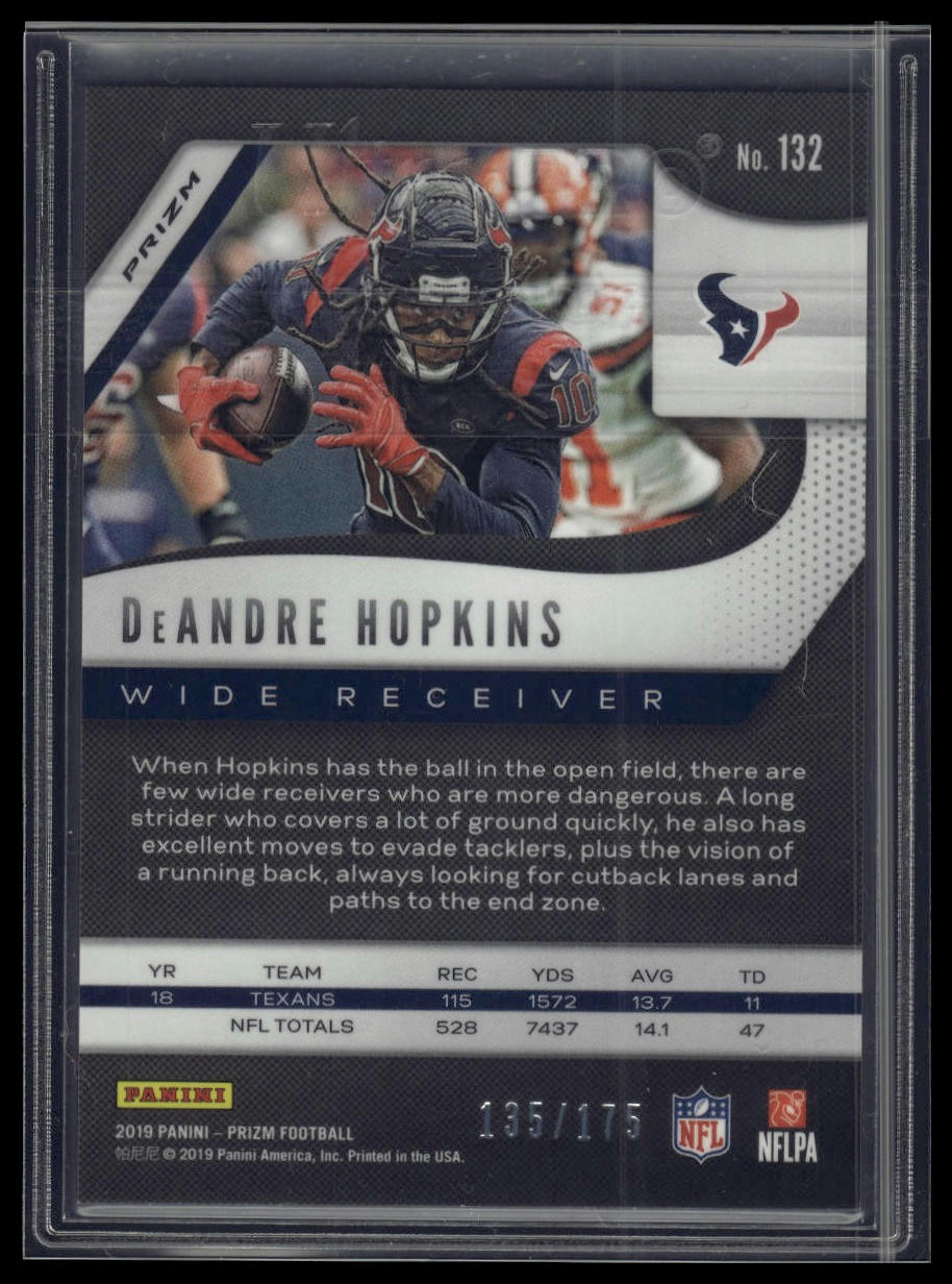 2019 Panini Prizm #132 DeAndre Hopkins Hyper #/175