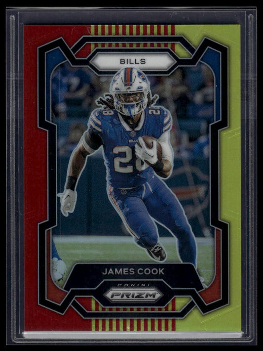 2023 Panini Prizm #30 James Cook Red and Yellow #/44