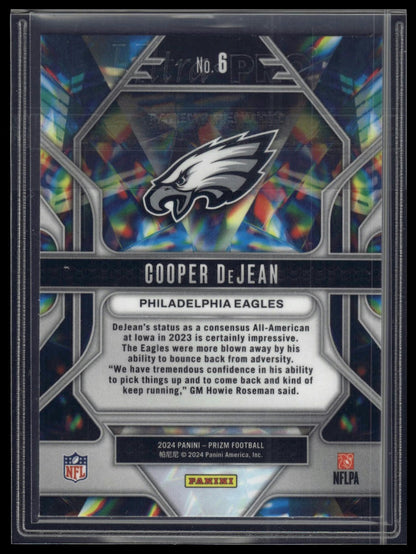 2024 Panini Prizm #6 Cooper DeJean Prizmatic