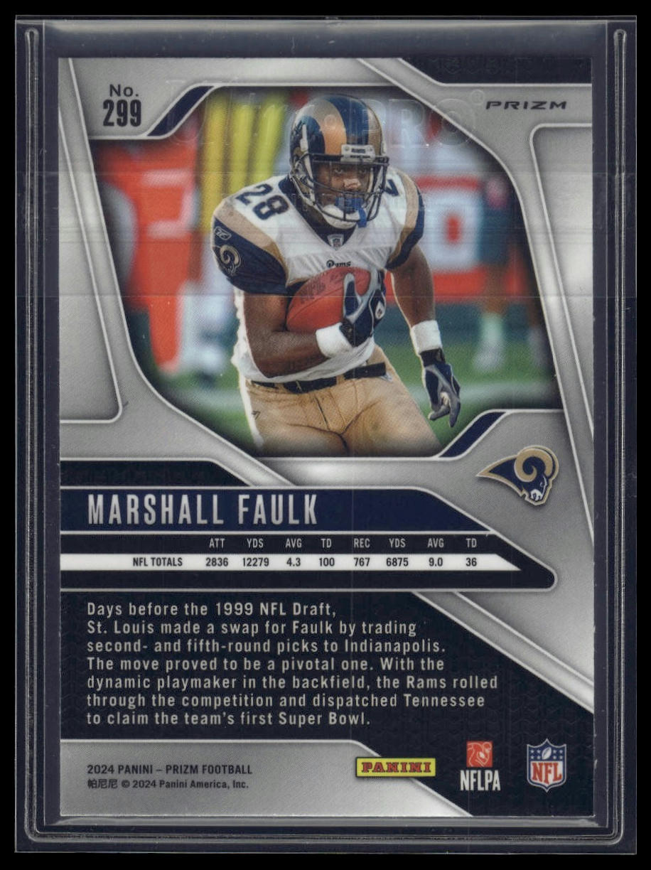 2024 Panini Prizm #299 Marshall Faulk Black and White Checker