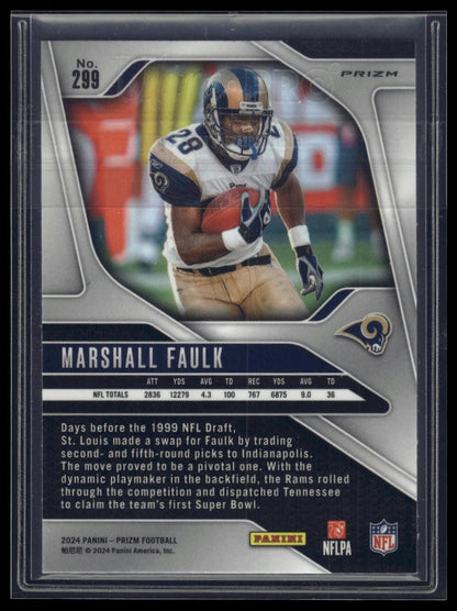 2024 Panini Prizm #299 Marshall Faulk Black and White Checker