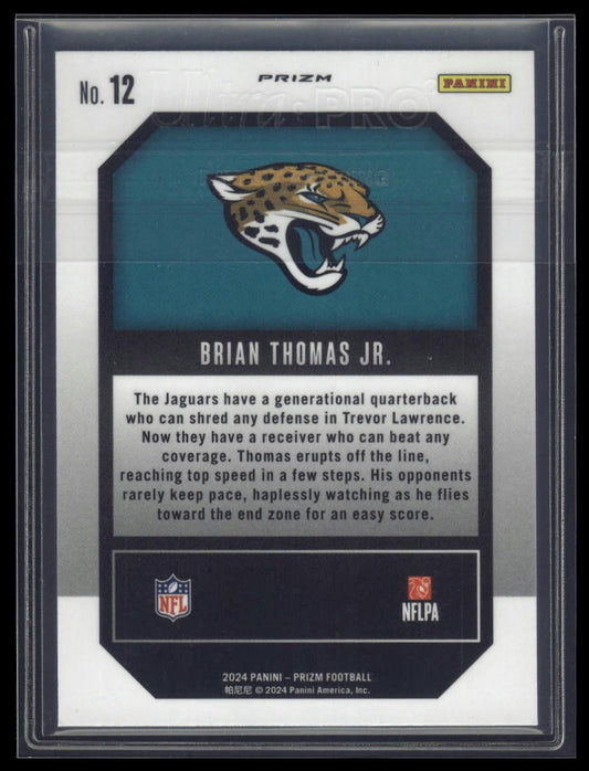 2024 Panini Prizm #12 Brian Thomas Jr. Emergent Green Ice Prizm