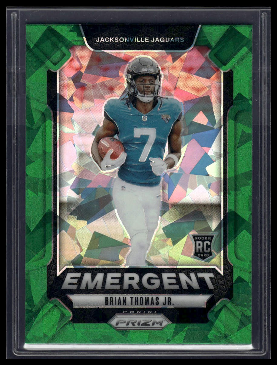 2024 Panini Prizm #12 Brian Thomas Jr. Emergent Green Ice Prizm