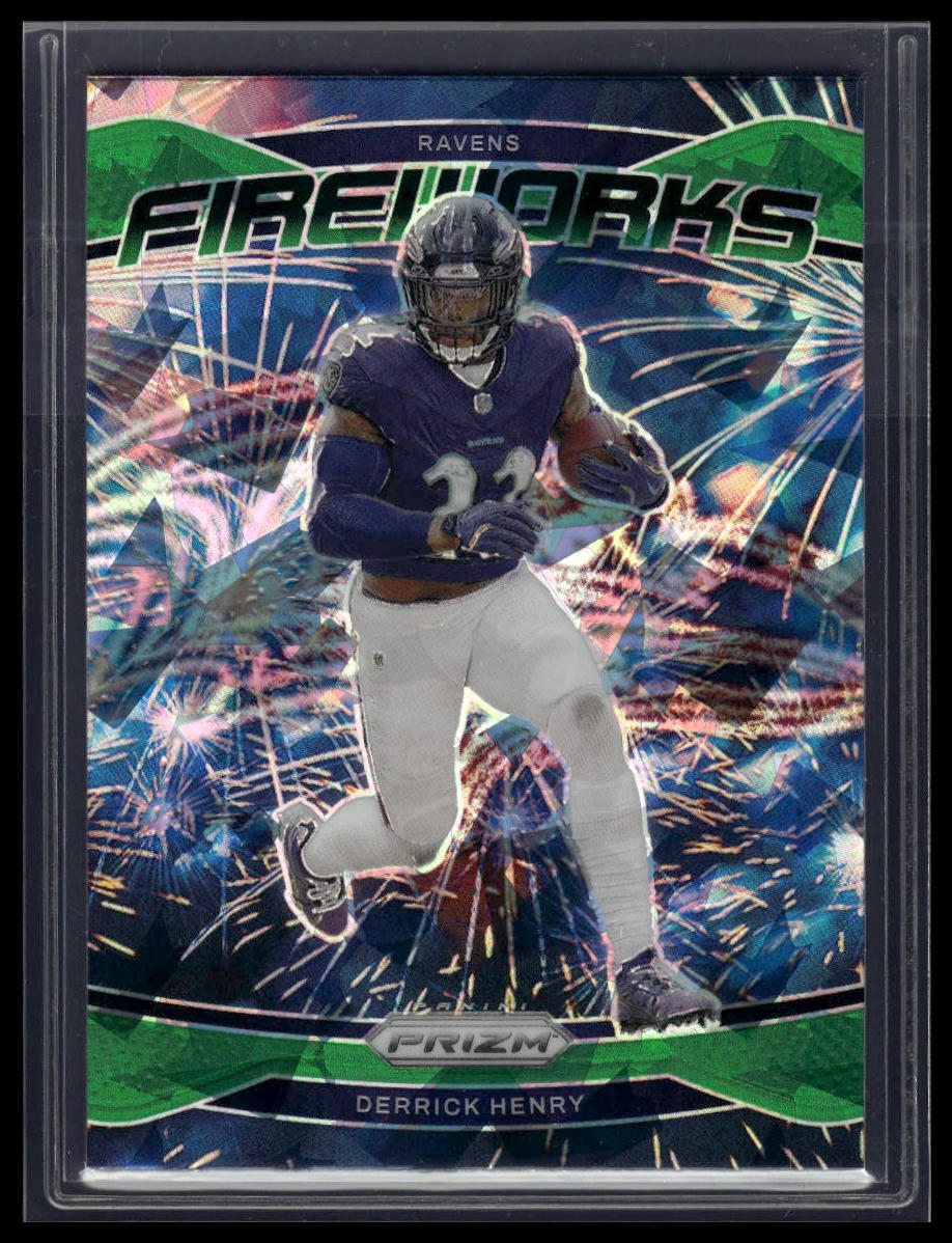 2024 Panini Prizm #10 Derrick Henry Fireworks Green Prizm