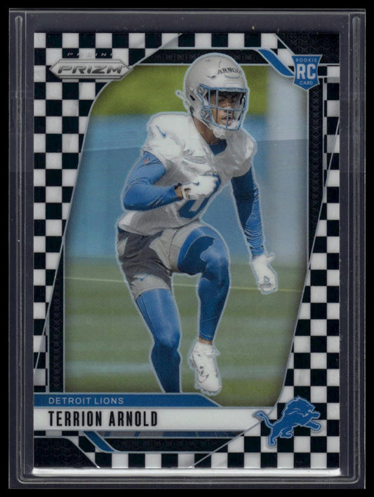 2024 Panini Prizm #389 Terrion Arnold Black and White Checker