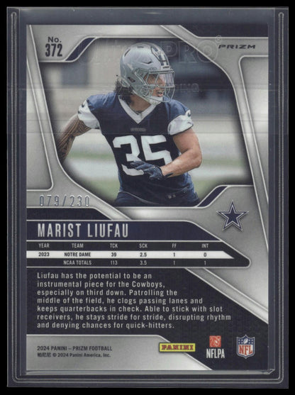 2024 Panini Prizm #372 Marist Liufau Blue Wave #/230