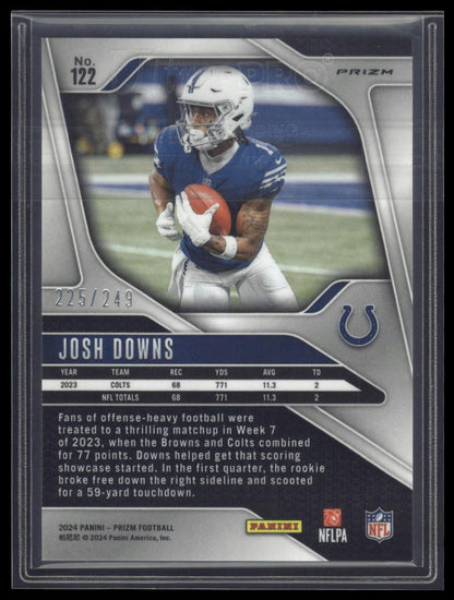 2024 Panini Prizm #122 Josh Downs Orange #/249