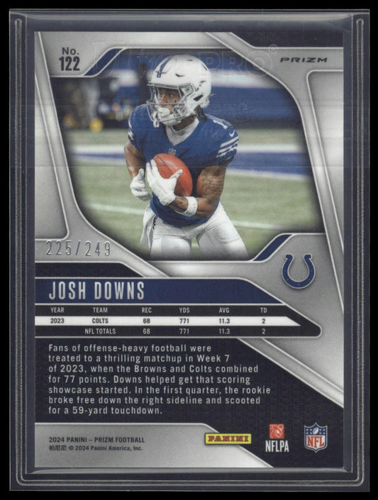 2024 Panini Prizm #122 Josh Downs Orange #/249