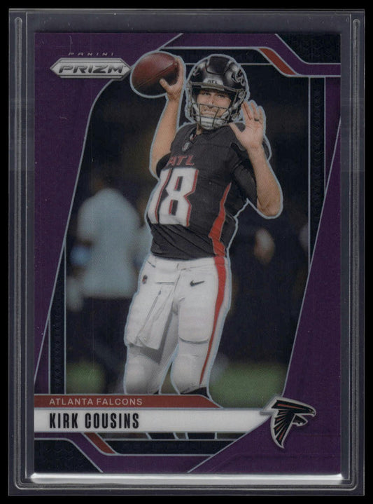 2024 Panini Prizm #10 Kirk Cousins Purple Ice #/225