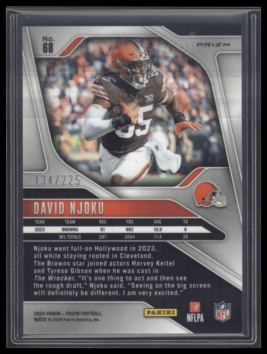 2024 Panini Prizm #68 David Njoku Purple Ice #/225